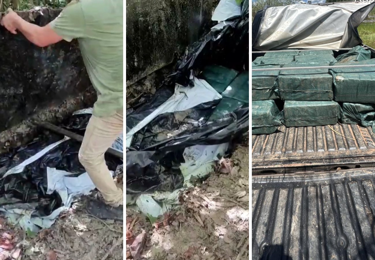 Cocaína encontrada em buraco na mata no TO chega a quase 470 kg